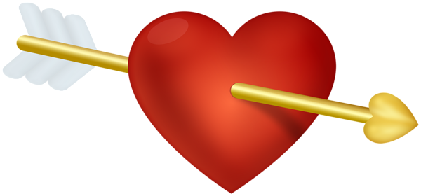 This png image - Heart with Arrow Transparent Clipart, is available for free download