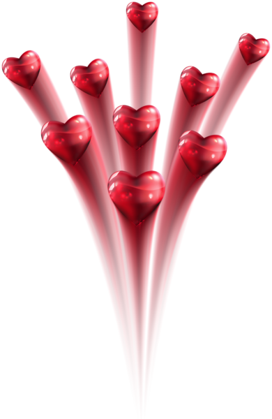 This png image - Red Hearts Fireworks PNG Clipart Picture, is available for free download