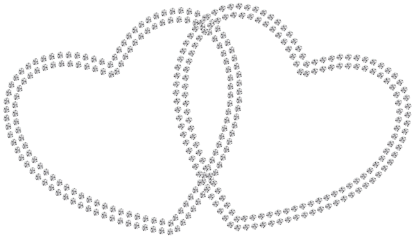 This png image - Transparent Two Diamond Hearts PNG Clip Art Image, is available for free download