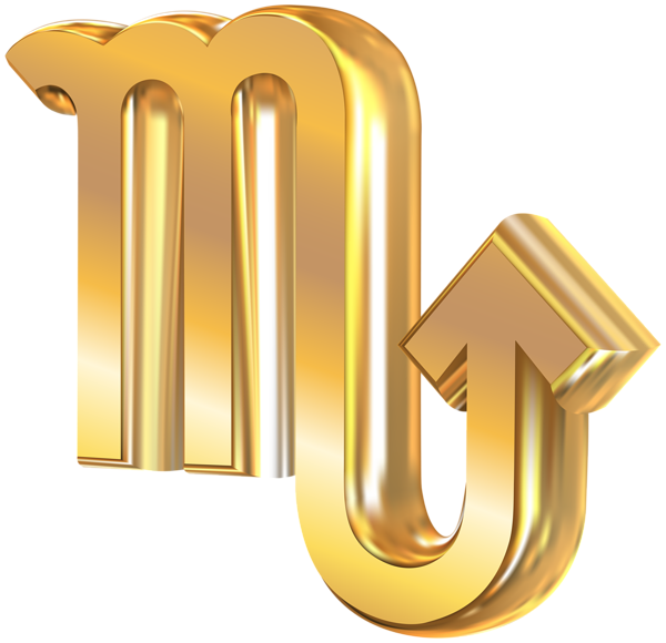 This png image - Scorpio 3D Gold Zodiac Sign PNG Clip Art Image, is available for free download
