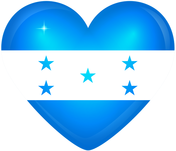 This png image - Honduras Large Heart Flag, is available for free download