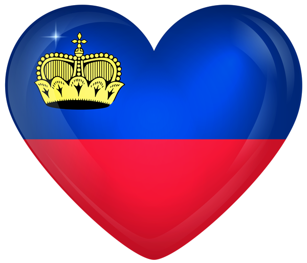 This png image - Liechtenstein Heart Flag, is available for free download