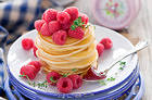 Breakfast with Raspberries Background