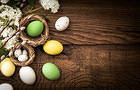 Easter Wooden Background