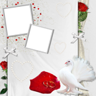 Cute PNG Wedding Photo Frame