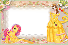 Girls Transparent Frame with Princess