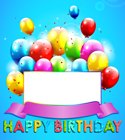 Happy Birthday Transparent Frame