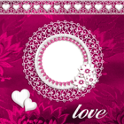 Pink Love PNG Photo Frame