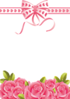 Pink Roses Transparent PNG Photo Frame