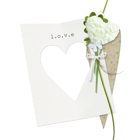 White Love Transparent Frame