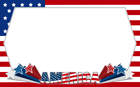 America USA Transparent PNG Frame