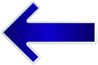 Arrow Blue Left Transparent PNG Clip Art Image