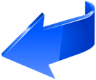 Blue Arrow Left Transparent PNG Clip Art Image