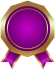 Purple Seal Badge Deco PNG Clipart