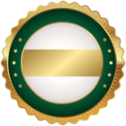 Seal Badge Green Gold PNG Clip Art Image