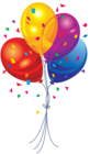 Transparent Multi Color Balloons Clipart