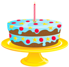 Blue Birthday Cake PNG Clipart