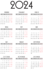 2024 Calendar EU Transparent PNG Image