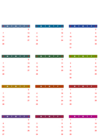 2024 color Calendar Transparent PNG Clipart