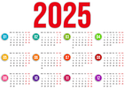 2025 Calendar EU Transparent PNG Image