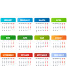 2025 EU Calendar Colorful Transparent PNG Image