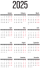 2025 EU Calendar Large Transparent Image