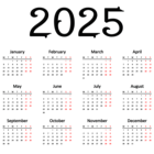 2025 EU PNG Transparent Calendar