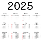 2025 PNG Transparent Calendar