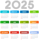 2025 Transparent Calendar PNG Clipart