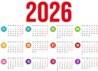 2026 Calendar EU Transparent PNG Image