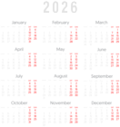 2026 EU Calendar Transparent PNG Image