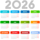 2026 EU Transparent Calendar PNG Clipart