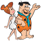 Fred and Wilma Flintstone Transparent PNG Clip Art Image