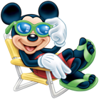 Mickey Mouse with Sunglasses Transparent PNG Clip Art Image