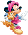 Minnie Mouse with Kitten PNG Clip-Art Image