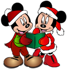 Minnie and Mickey Mouse Christmas Free PNG Clip Art Image