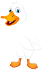 White Duck Cartoon PNG Clip Art Image