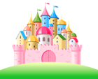 Transparent Pink Castle PNG Clipart