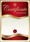 Red Certificate Template PNG Clip Art Image