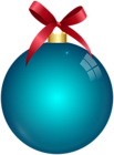 Blue Clear Christmas Ball PNG Clipart