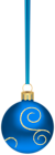 Christmas Ball Hanging Blue PNG Clipart
