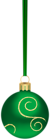 Christmas Ball Hanging Green PNG Clipart