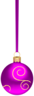 Christmas Ball Hanging Purple PNG Clipart