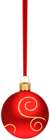Christmas Ball Hanging Red PNG Clipart