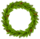 Christmas Pine Wreath PNG Clip Art Image