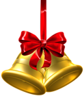 Gold Christmas Bells PNG Clip Art Image