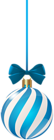 Hanging Christmas Ball Blue PNG Transparent Clipart