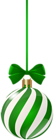 Hanging Christmas Ball Green PNG Transparent Clipart