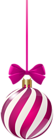 Hanging Christmas Ball Pink PNG Transparent Clipart