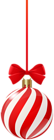 Hanging Christmas Ball Red PNG Transparent Clipart